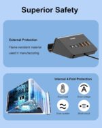 USB C Charging Station 35W, VHBW 6 Port 3A and 3C(1Port *USB-C PD20W Fast) Desktop Fast Charging Station for iPhone 14/13/12,Samsung Galaxy S23/S22/S21,etc - Image 7