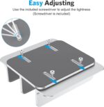 OMOTON Dual Vertical Desk Laptop Stand Holder, Fits MacBook Air/Pro, Silver | Aluminum Laptop Storage Rack for Desk, Adjustable Dock for Up to 17.3 in. Gaming Laptop, Space-Saving Desk Organizer - Image 6