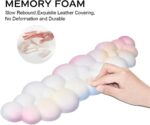 JIKIOU Upgrade Leather Cloud Wrist Rest for Keyboard and Mouse & Cup Pad | Wish Gift-Cute Cloud Shape, Comfortable and don’t Irritate to Skin, Non-Slip PU Base,Soft Memory Foam filled for Pain Relief - Image 5