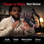 MAONO PD100W Wireless Dynamic Gaming Microphone for PC with USB-C Receiver | One-Click Noise Reduction,Custom RGB,Mute,Monitoring, Companion App,Wireless Desktop Mic for Creator, Stream, Podcast, Black - Image 5
