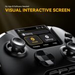 ManbaOne Interactive Screen Wireless Gaming Controller for PC/Switch/Switch 2/iOS/Android,Hall Effect Stick & Trigger,RGB Lighting,Remappable Buttons,1800mAh with Charging Dock (Black) - Image 3