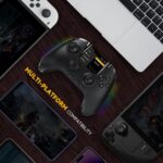 ManbaOne Interactive Screen Wireless Gaming Controller for PC/Switch/Switch 2/iOS/Android,Hall Effect Stick & Trigger,RGB Lighting,Remappable Buttons,1800mAh with Charging Dock (Black) - Image 6