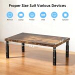 OPNICE Adjustable Monitor Stand Riser for Desk, Computer & Laptop Stand, Desk Organizers and Accessories, Office Desk Accessories & Workspace Organizer for Home Office, Brown Wood - Image 8