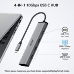 Acer 10Gbps USB C Hub with 4K@60Hz USB-C Display Output for Laptop | 4 Port USBC Splitter with 100W PD Port, 2*USB-C 3.2 Data, USB C Dongle for MacBook Neo/Pro/Air, iPad Pro and Type-C Devices - Image 3
