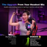 MAONO DGM20S Gaming Microphone for PC with Clear Voice & Noise Reduction | RGB Lighting, Tap-to-mute, Gain Control, Headphone Monitoring and Boom Arm for Discord Gaming, Streaming, Content Creation - Image 5