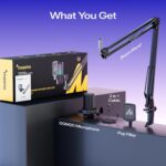 MAONO DGM20S Gaming Microphone for PC with Clear Voice & Noise Reduction | RGB Lighting, Tap-to-mute, Gain Control, Headphone Monitoring and Boom Arm for Discord Gaming, Streaming, Content Creation - Image 10