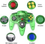 miadore 4 Pack Classic 64 Controller, Wired N64 Controllers with Upgraded Joystick (Non PC USB Version) (Black/Clear Green/Clear Blue/Clear Orange) - Image 4