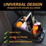 Universal Big Center Console for Cars, Trucks, Minivans, SUVs, Car Console Organizer with 2 Adjustable Cup Holders, Seatbelt for Secure Hold Car Seat Organizer, Truck Floor Console - Image 3