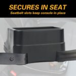 Universal Big Center Console for Cars, Trucks, Minivans, SUVs, Car Console Organizer with 2 Adjustable Cup Holders, Seatbelt for Secure Hold Car Seat Organizer, Truck Floor Console - Image 6