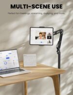 Tablet Floor Stand, Height & Angle Adjustable Metal iPad Holder Stand | 360°Rotating iPad Stand, Kindle holder for bed, Universal Tablet Stand for iPad/Phone/Kindle/Tablet and all 4.7~12.9”Devices - Image 8