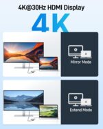 Acer USB C to HDMI Adapter, 4K USB C Hub with 100W PD for Laptop/Monitor/TV | HDMI to USBC Multiport Digital AV Converter, USBA 3.0 Port Compatible with MacBook Neo/Pro/Air, iPad, Acer Swift Go (Silver) - Image 7