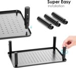 2 Pack Monitor Riser Desktop Stand Flat Screen TV Monitor Stand Riser | 3 Height Adjustable PC Stand with Mesh Platform Sturdy Metal Laptop Computer Monitor Stand Shelf for Printer, iMac - Image 5