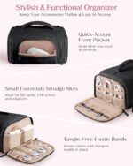 Marscamd Cable Organizer Bag for Travel Cords & Chargers, Black | Fits Tech Accessories & Electronics, Storage Pouch for Home or Travel - Image 4