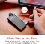 Verbatim Pocket 512GB External SSD USB 3.2 Gen 2 Up to 1000MB/s Portable External Solid State Drive with Convenient Keyring and Cable Holder, Compatible with PC, Mac, PS5, Xbox, iPhone - Image 4