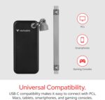 Verbatim Pocket 512GB External SSD USB 3.2 Gen 2 Up to 1000MB/s Portable External Solid State Drive with Convenient Keyring and Cable Holder, Compatible with PC, Mac, PS5, Xbox, iPhone - Image 5