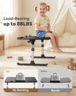 SAIJI Height & Angle Adjustable Lap Desk Laptop Stand for Bed | LightWeight Foldable Portable Laptop Table for Couch Sofa Chair Floor - Image 4