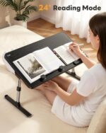 SAIJI Height & Angle Adjustable Lap Desk Laptop Stand for Bed | LightWeight Foldable Portable Laptop Table for Couch Sofa Chair Floor - Image 7