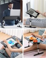 SAIJI Height & Angle Adjustable Lap Desk Laptop Stand for Bed | LightWeight Foldable Portable Laptop Table for Couch Sofa Chair Floor - Image 8
