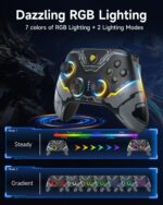 EasySMX X15 Wireless PC Controller for Gaming, Hall Effect Joysticks | 2 Back Buttons, 1000mah Battery, Gamepad for Windows PC, Steam, Switch, Android, Black - Image 3