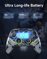 EasySMX X15 Wireless PC Controller for Gaming, Hall Effect Joysticks | 2 Back Buttons, 1000mah Battery, Gamepad for Windows PC, Steam, Switch, Android, Black - Image 4