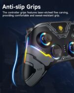 EasySMX X15 Wireless PC Controller for Gaming, Hall Effect Joysticks | 2 Back Buttons, 1000mah Battery, Gamepad for Windows PC, Steam, Switch, Android, Black - Image 8