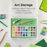 IRIS USA Board Game Storage |Made in USA| Slim Craft Case (4-Pack) - Clear | Fits 8.5" x 11" & A4 Paper, Organizers with Built-In Handle & Snap-Tight Lids, Containers for Puzzles, Art & Scrapbooking - Image 8