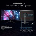 KTC 32 Inch Curved Gaming Monitor, FHD 1080p 165Hz Curve Monitor, H32S17C | 1500R, 1ms MPRT, Adaptive Sync, 122% sRGB, DP/HDMI, Tiltable, Eye Care, VESA, HDR10 for Gaming Home Office Business - Image 5