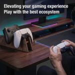 Solid Wood Controller Stand Dual Gaming Controller Holder for Desk | Fits Xbox Series X/S, Xbox One, PS5, Switch Pro - Gamer Gift for Men Desk Accessories Walnut - Image 4