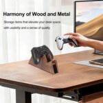Solid Wood Controller Stand Dual Gaming Controller Holder for Desk | Fits Xbox Series X/S, Xbox One, PS5, Switch Pro - Gamer Gift for Men Desk Accessories Walnut - Image 5