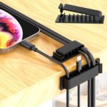 N NOROCME 192 PCS Cable Management Kit 4 Wire Organizer Sleeve | 11 Cable Holder,35Cord Clips 10+2 Roll Cable Organizer Straps,100 Fastening Cable Ties,for Computer TV Under Desk - Image 3