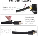 N NOROCME 192 PCS Cable Management Kit 4 Wire Organizer Sleeve | 11 Cable Holder,35Cord Clips 10+2 Roll Cable Organizer Straps,100 Fastening Cable Ties,for Computer TV Under Desk - Image 5