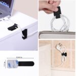 N NOROCME 192 PCS Cable Management Kit 4 Wire Organizer Sleeve | 11 Cable Holder,35Cord Clips 10+2 Roll Cable Organizer Straps,100 Fastening Cable Ties,for Computer TV Under Desk - Image 6