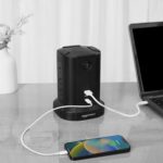 Amazon Basics Power Strip Tower Charging Station, Surge Protector 1080J, 9 Outlet with Integrated USB Charging Ports (2 USB-A and 1 USB-C), Space Saving, 15A, 6ft Cord, Black - Image 7