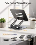 LOXP Adjustable Tablet Stand, 360 Rotating iPad Stand with Heavy-Duty Base | Matel, Perfect for Travel, Desk, Office, 4.7-16.9" Device, iPad Pro Air Mini, Kindle, Surface Tablet, Portable Monitors - Image 3