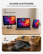 LOXP Adjustable Tablet Stand, 360 Rotating iPad Stand with Heavy-Duty Base | Matel, Perfect for Travel, Desk, Office, 4.7-16.9" Device, iPad Pro Air Mini, Kindle, Surface Tablet, Portable Monitors - Image 4