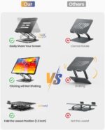 LOXP Adjustable Tablet Stand, 360 Rotating iPad Stand with Heavy-Duty Base | Matel, Perfect for Travel, Desk, Office, 4.7-16.9" Device, iPad Pro Air Mini, Kindle, Surface Tablet, Portable Monitors - Image 5