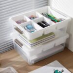 MACOPRO 17QT Clear Plastic Box Craft Storage Bin with Removable Tray & Lid | 1-pack container, art supply organizer for playdoh, sewing, beads & craft tools, space-saving stackable bins organization - Image 4