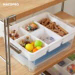 MACOPRO 17QT Clear Plastic Box Craft Storage Bin with Removable Tray & Lid | 1-pack container, art supply organizer for playdoh, sewing, beads & craft tools, space-saving stackable bins organization - Image 5