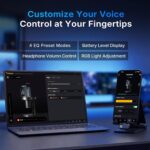 MAONO DGM20W Wireless Gaming Microphone for PC & Smartphones | USB-C Receiver, Clear Voice, Noise Reduction, Software Control, Custom RGB, Mute, Desk Stand, for Creators, Discord Streaming - Image 6