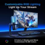 MAONO DGM20W Wireless Gaming Microphone for PC & Smartphones | USB-C Receiver, Clear Voice, Noise Reduction, Software Control, Custom RGB, Mute, Desk Stand, for Creators, Discord Streaming - Image 7