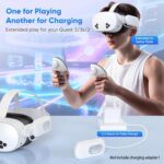 YUANHOT Battery Pack for Meta Quest 3/3S/2, 20000mWh VR Power Bank, 2-Pack | 18W Fast Charger, Lightweight VR Charger, Extended 3.3X Playtime, Compatible with Oculus Quest Original & Elite Headset Strap - Image 3