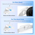 YUANHOT Battery Pack for Meta Quest 3/3S/2, 20000mWh VR Power Bank, 2-Pack | 18W Fast Charger, Lightweight VR Charger, Extended 3.3X Playtime, Compatible with Oculus Quest Original & Elite Headset Strap - Image 4