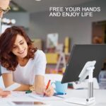 Meetuo 2 Pcs Cell Phone Stand for Desk Adjustable Desktop Phone Holder | Adjustable Angle Height, Fully Foldable&Portable, Compatible with iPhone 17/16/15/14/13/12/Smartphones - Image 3