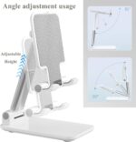 Meetuo 2 Pcs Cell Phone Stand for Desk Adjustable Desktop Phone Holder | Adjustable Angle Height, Fully Foldable&Portable, Compatible with iPhone 17/16/15/14/13/12/Smartphones - Image 6