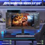 Single LCD Computer Monitor Free-Standing Desk Stand Mount Riser for 13 inch to 32 inch screen with Swivel, Height Adjustable, Rotation, Vesa Base Stand Holds One (1) Screen up to 77Lbs(HT05B-001)) - Image 7