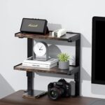 2-Tier Desk Shelf Desk Organization, Wood | Expandable Under Desk Storage Clamp on Desk Shelf Desktop Accessories for Offices Study Rooms and Game Rooms - Image 2