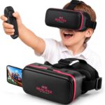 3D VR Headset for Kids + Android Remote - for iPhone & Android Phones | with 3D VR Videos & Apps Links | Virtual Reality Goggles Set for Beginners - Image 2