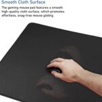 Large Extended Gaming Mouse Pad with Stitched Edges, (31.5X15.7In) Durable Non-Slip Natural Rubber Base, Waterproof Computer Keyboard Pad Mat for Esports Pros/Gamer/Desktop/Office/Home-Black - Image 4