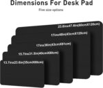 Aothia Leather Desk Pad Protector, Mouse Pad, Office Desk Mat, Non-Slip PU Leather Desk Blotter, Laptop Desk Pad, Waterproof Desk Writing Pad for Office and Home (Black,36" x 17") - Image 8