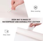 Leather Desk Pad Protector,Non-Slip Desk Pad,on-Slip PU Leather Large Mouse Pad,Easy Clean Desk Protecor Mat,Writing Pad for Office Work/Home/Decor(Black, 23.6" x 13.7") - Image 4